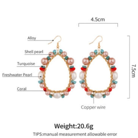 NWT! Freshwater Pearl Drop Earring - Picture 3 of 3